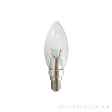 Low Energy E27 Led Candle Bulb 3W For Bedroom , 200LM - 260